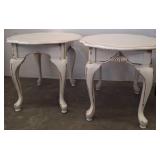 Distressed White Side Tables