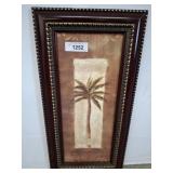 Framed Palm Tree Artwork, 12x24