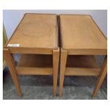 Wood Side Tables With Lower Shelves