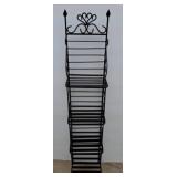 Black Wrought Iron Freestanding Shelf Unit