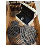 Decorative Items and Cast Iron Trivets