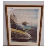 Framed Coastal Scene Print by Arnold Friberg