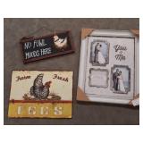 Decorative Signs and Photo Frame Set