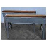 Metal and Wood Sawhorses