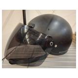 Black Motorcycle Helmet with Tinted Visor