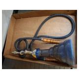 Blue Hookah with Metal and Wood Accents