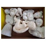 Box Lot of Ceramic Angel Figurines