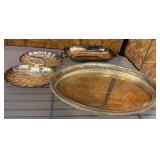 Silver-Plated Trays and Serving Dish