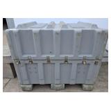 Heavy-Duty Gray Plastic Storage Container