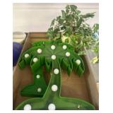 Decorative Items with Palm Tree Light