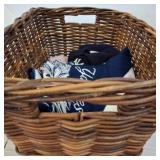 Wicker Basket with Assorted New York Yankees Items