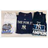 Three MLB Branded T-Shirts, XL Sizing