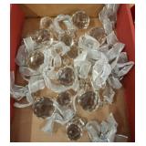 Faceted Glass Ornaments with Ribbons