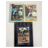 Three Baseball Trading Cards