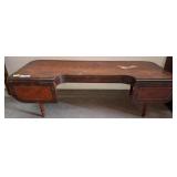 Wooden Table with Drop-Leaf Sides