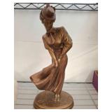 Bronze-Toned Lady Golfer Figurine