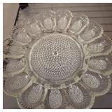 Pressed Glass Plate With Textured Design