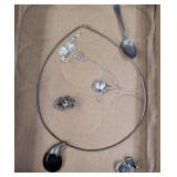 Jewelry Lot with Necklace and Spoon