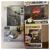 Star Wars Helicopter and Funko Pop Vinyl Figures