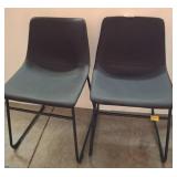 Modern Black Upholstered Side Chairs