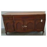 Wooden Sideboard with Drawers and Cabinets