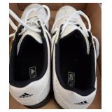 Adidas White Golf Shoes with Cleated Soles