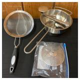 Stainless Steel Food Mill and Strainer Set