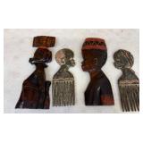 Carved Wood Wall Art and Combs