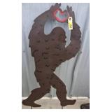 Metal Silhouette Yard Decor with Heart Cutout