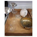 Ceramic Bowl, Teapot, Crystal and Glass Items