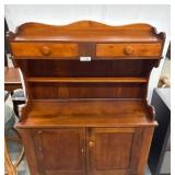 Wooden Hutch With Shelves and Drawers