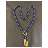 Les Bernard Lapis Necklace with Horsehead Pendant