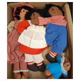 Cloth Dolls and Plush Bear