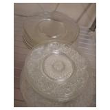Clear and Etched Glass Plates Assortment