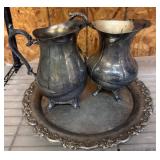 Silver-Plate Serving Set with Inscription