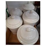 Casa Blanca Ceramic Canisters with Lids