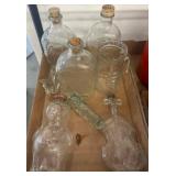 Embossed Glass Bottles with Corks