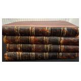 Four Leather-Bound Books with Photos