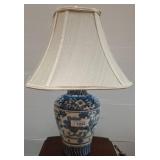 Porcelain Table Lamp With Floral Design