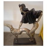 28in Signed Austin Sculpture Vintage Art Deco