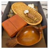 Carved Wood Bowl and Accessories Collection
