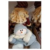 Snowman and Santa Claus Holiday Figurines