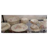 Porcelain Dinnerware Set with Floral Design