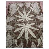 Two Printed Fabric Tapestries with Skull Motifs