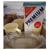 Kitchen Items with Glass Dish