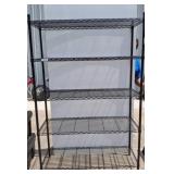 Black Metal Wire Storage Shelving Unit