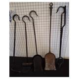 Fireplace Tools in Wrought Iron