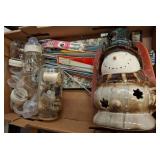 Glass Jars, Buttons, and Knitting Supplies