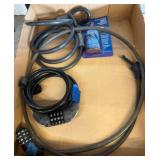 Bicycle Cable Locks with Combination Dials