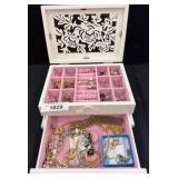 Jewelry Box with Assorted Costume Jewelry